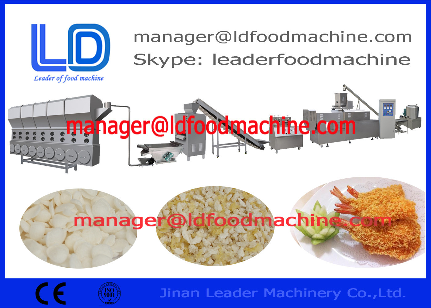 équipement de traitement des denrées alimentaires de machine/des produits alimentaires de miette de pain de filet/fruits de mer